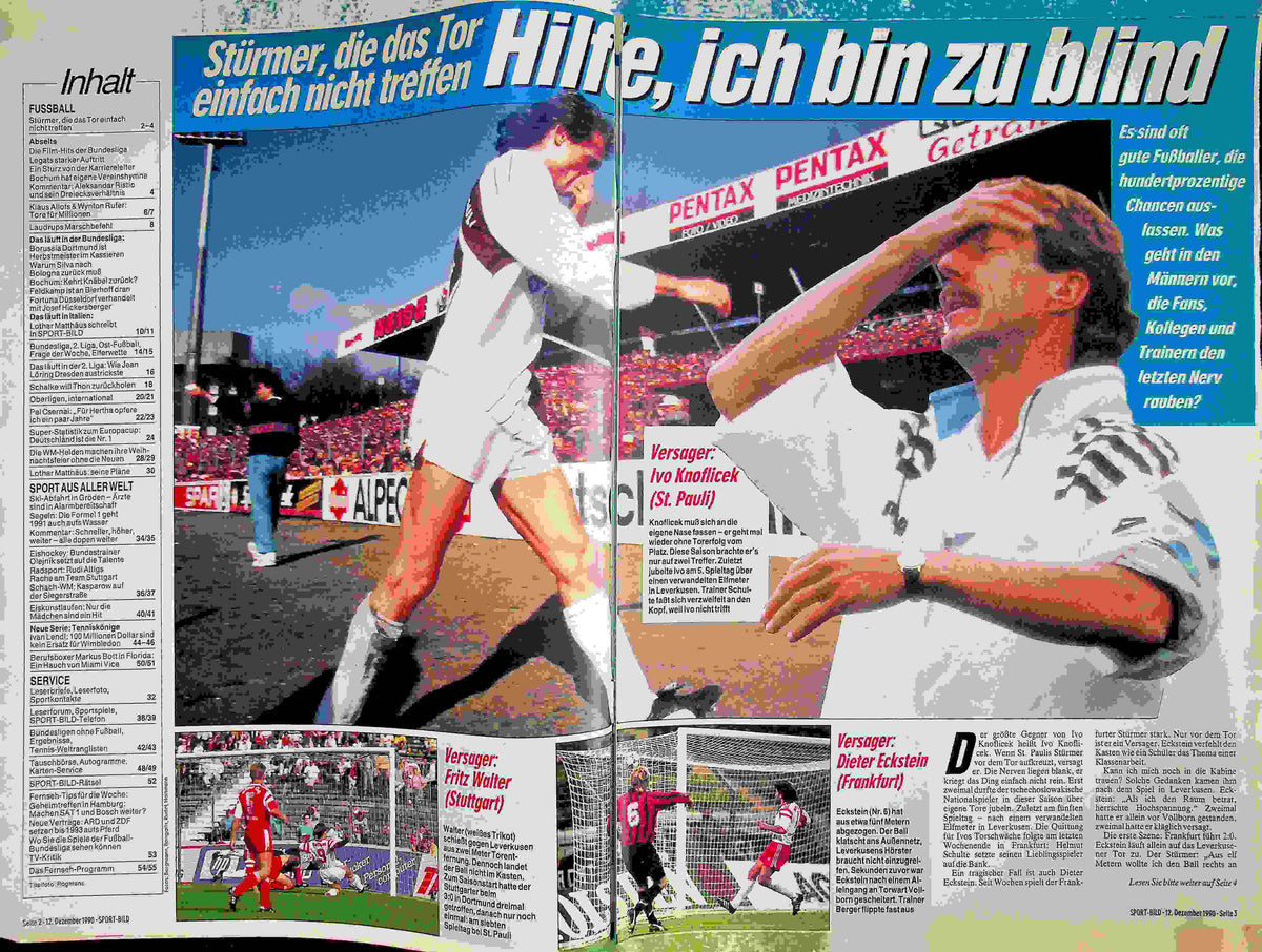Inhaltsverzeichnis Sport Bild 51/1990