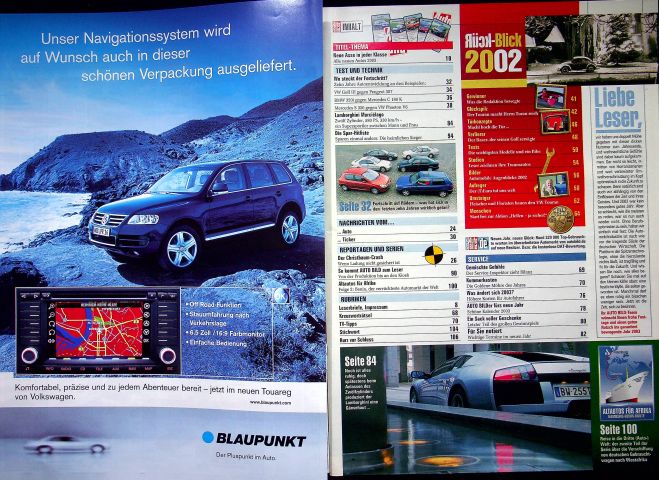 Inhaltsverzeichnis Auto Bild 51/2002