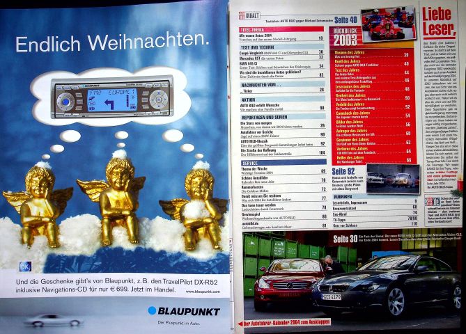 Inhaltsverzeichnis Auto Bild 51/2003