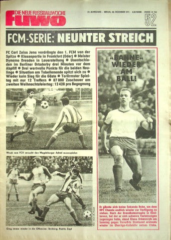 Fuwo Fussballwoche 52/1971