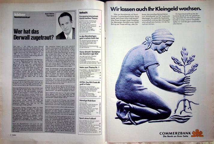 Inhaltsverzeichnis Kicker 52/1980