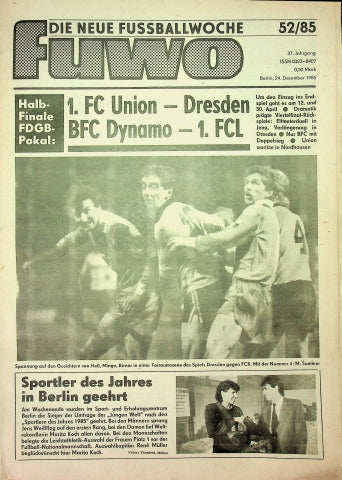 Fuwo Fussballwoche 52/1985