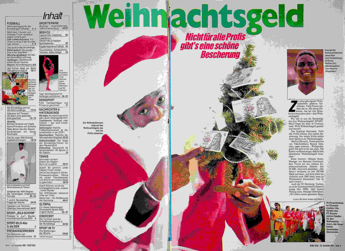 Inhaltsverzeichnis Sport Bild 52/1989