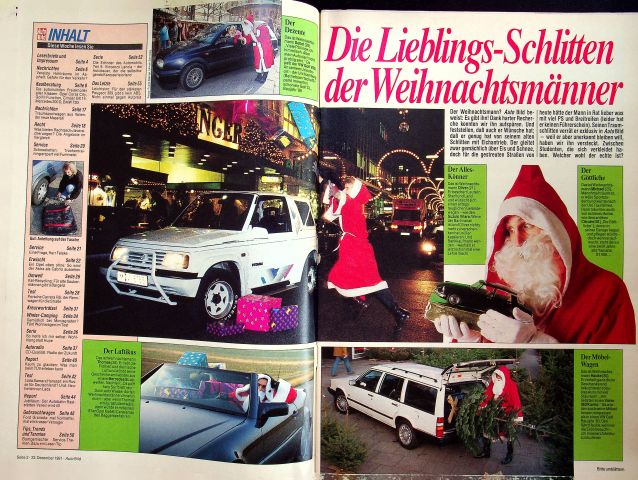 Inhaltsverzeichnis Auto Bild 52/1991