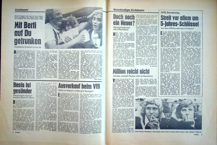 Inhaltsverzeichnis Kicker 53/1973