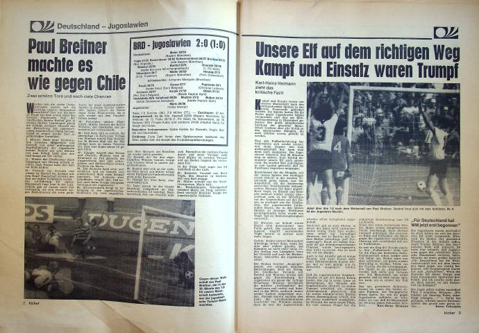 Inhaltsverzeichnis Kicker 53/1974