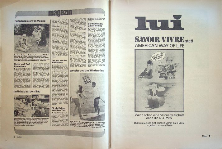 Inhaltsverzeichnis Kicker 53/1977