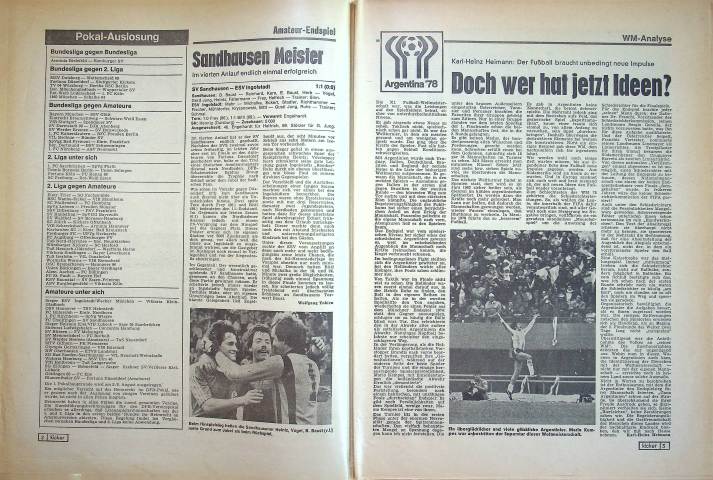 Inhaltsverzeichnis Kicker 53/1978