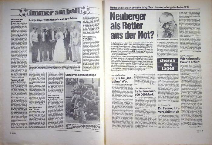 Inhaltsverzeichnis Kicker 53/1981