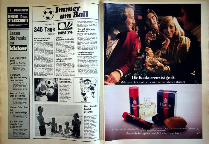 Inhaltsverzeichnis Kicker 54/1973
