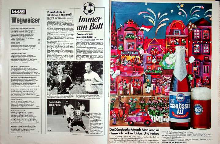 Inhaltsverzeichnis Kicker 54/1977