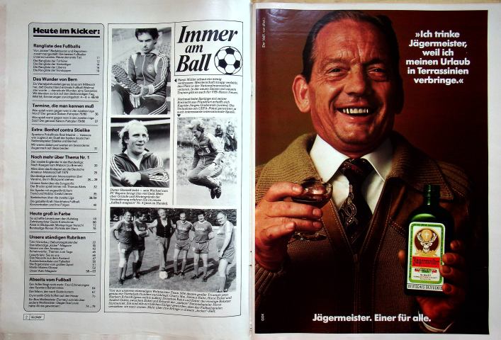 Inhaltsverzeichnis Kicker 54/1979