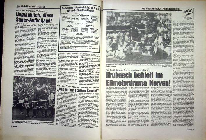 Inhaltsverzeichnis Kicker 55/1982