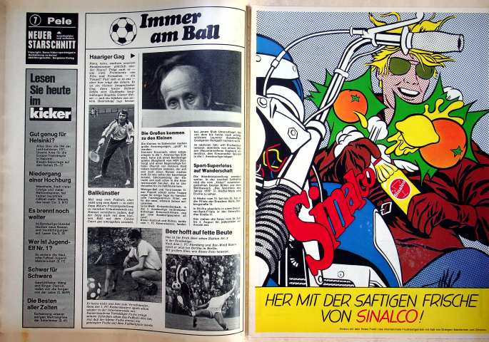 Inhaltsverzeichnis Kicker 56/1971