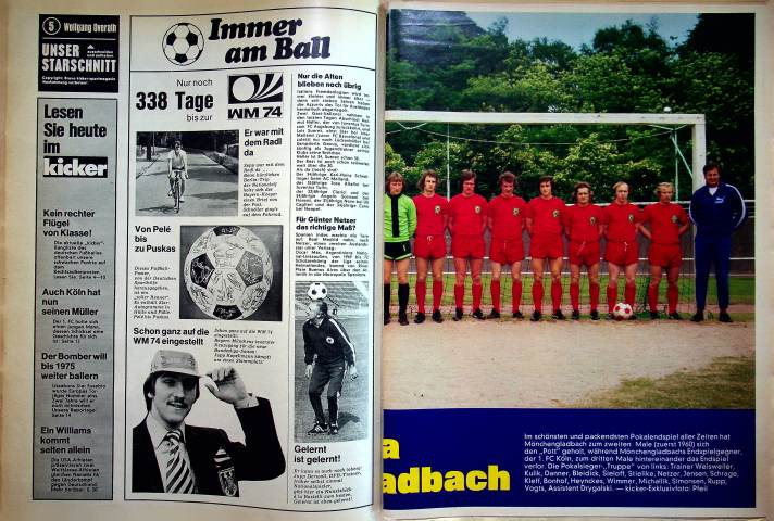Inhaltsverzeichnis Kicker 56/1973