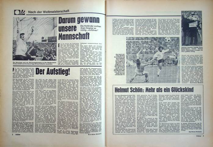 Inhaltsverzeichnis Kicker 57/1974