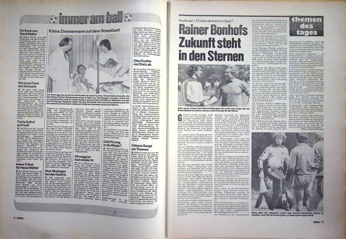 Inhaltsverzeichnis Kicker 57/1980