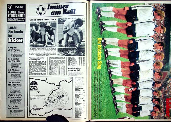 Inhaltsverzeichnis Kicker 58/1971