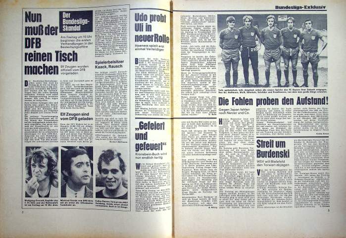 Inhaltsverzeichnis Kicker 59/1971