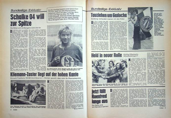 Inhaltsverzeichnis Kicker 59/1974