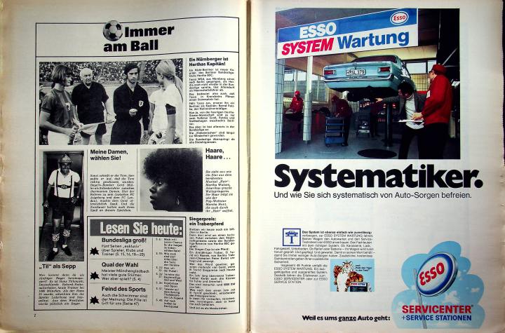 Inhaltsverzeichnis Kicker 60/1970