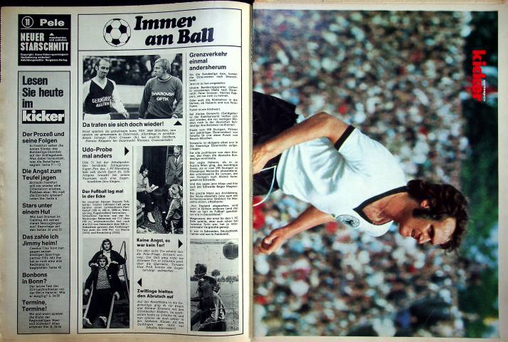 Inhaltsverzeichnis Kicker 60/1971