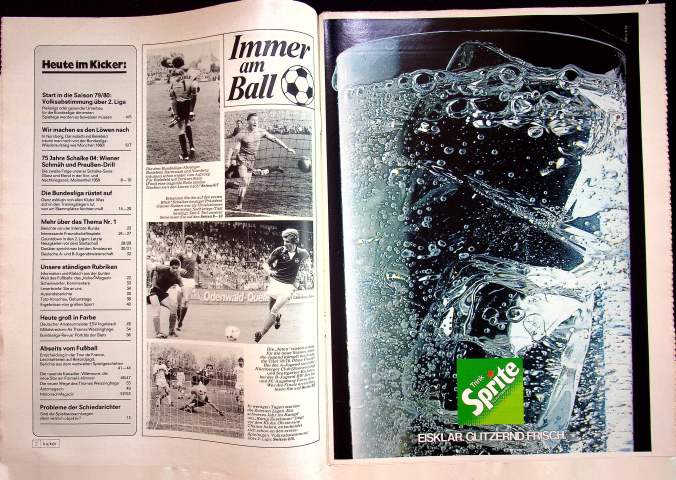 Inhaltsverzeichnis Kicker 60/1979