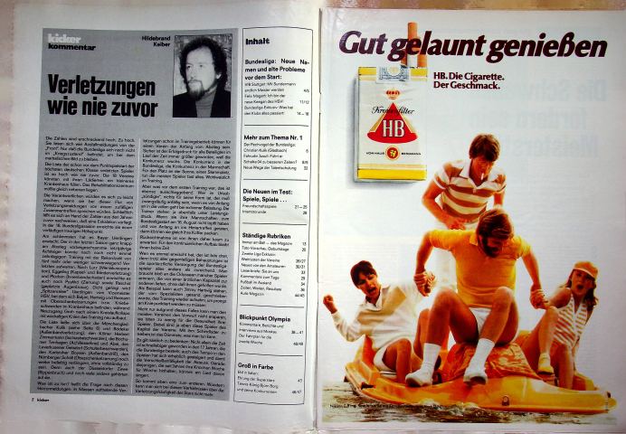 Inhaltsverzeichnis Kicker 60/1980