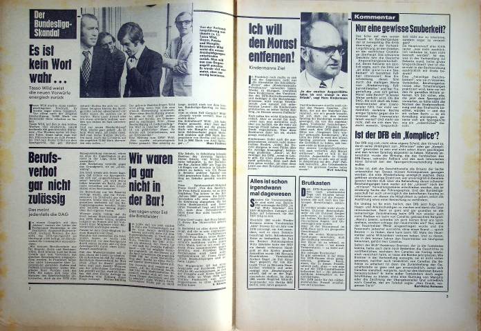 Inhaltsverzeichnis Kicker 61/1971