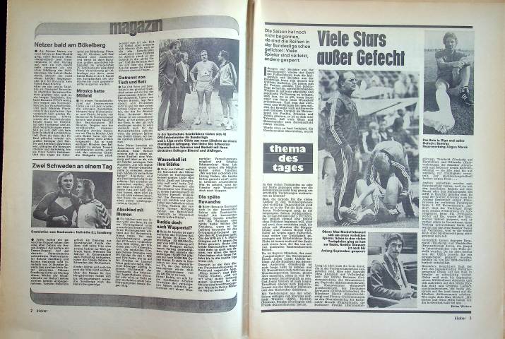 Inhaltsverzeichnis Kicker 61/1975