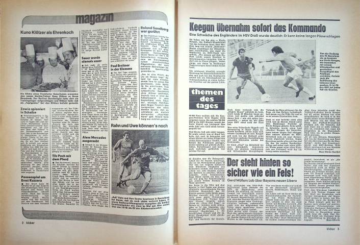 Inhaltsverzeichnis Kicker 61/1977