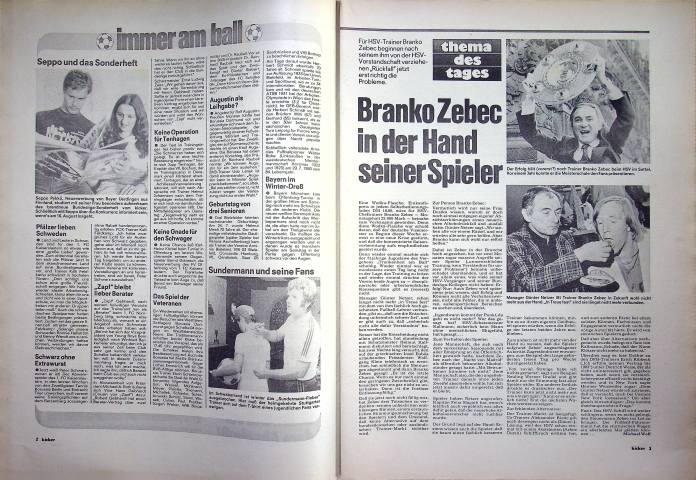 Inhaltsverzeichnis Kicker 61/1980