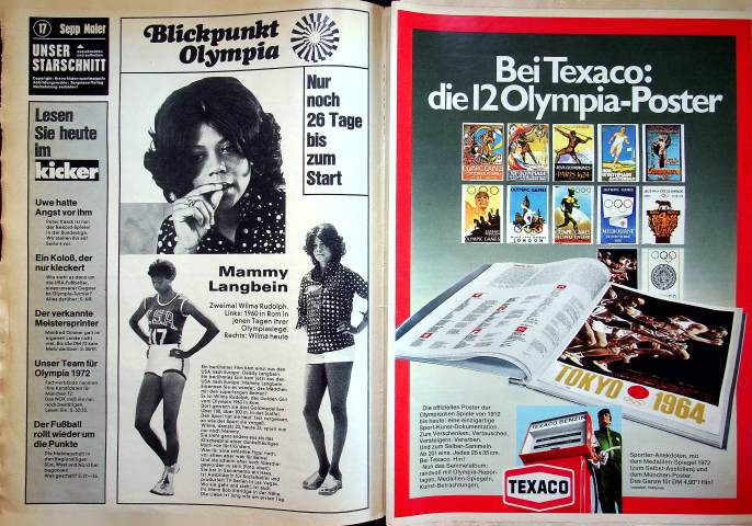 Inhaltsverzeichnis Kicker 62/1972