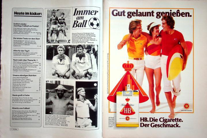 Inhaltsverzeichnis Kicker 62/1979