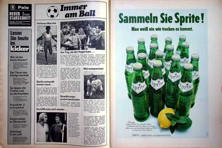 Inhaltsverzeichnis Kicker 64/1971