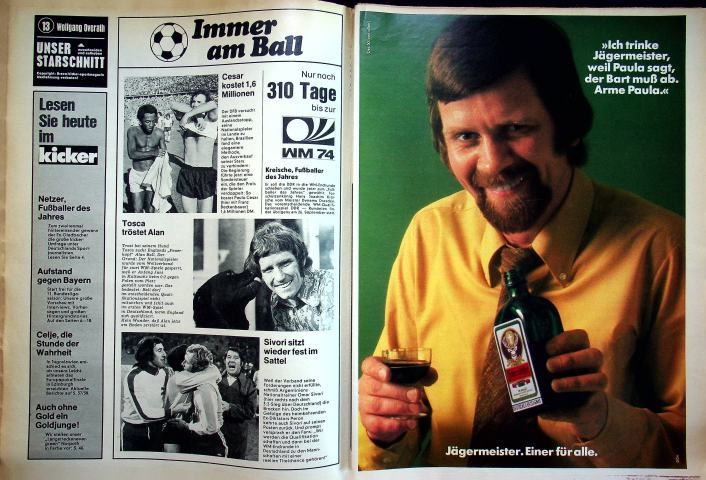 Inhaltsverzeichnis Kicker 64/1973