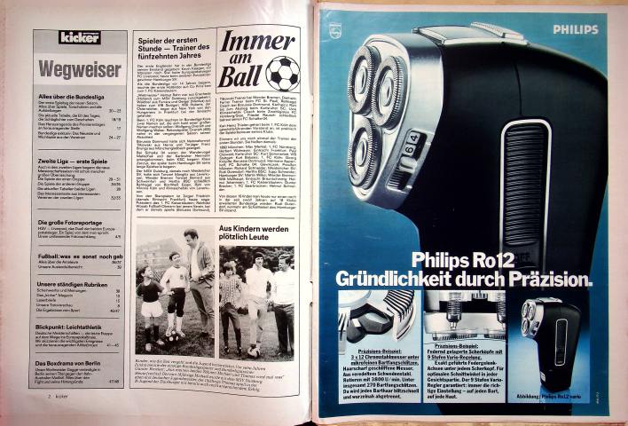 Inhaltsverzeichnis Kicker 64/1977