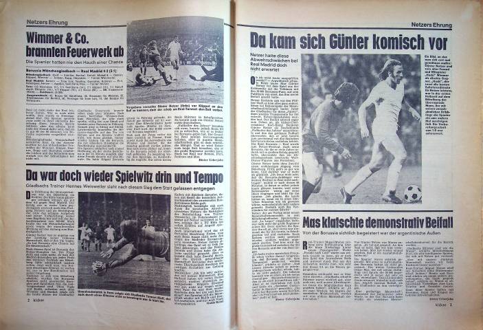 Inhaltsverzeichnis Kicker 65/1973