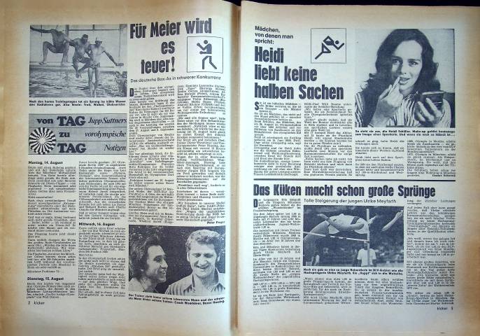Inhaltsverzeichnis Kicker 67/1972