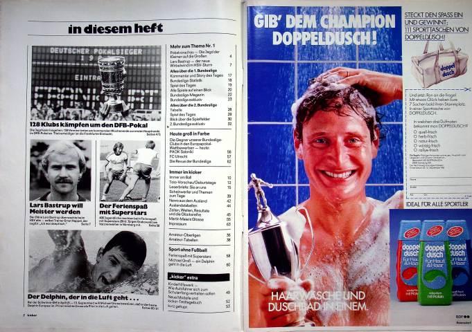 Inhaltsverzeichnis Kicker 68/1981