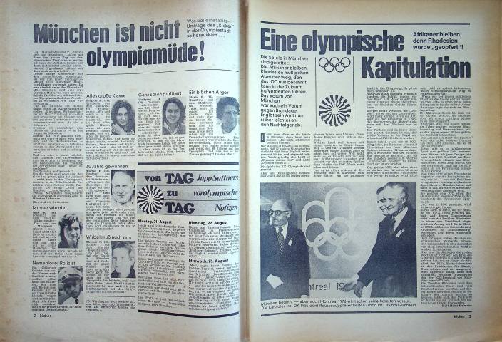 Inhaltsverzeichnis Kicker 69/1972