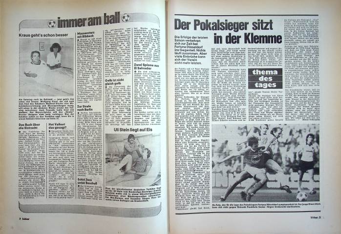 Inhaltsverzeichnis Kicker 69/1979