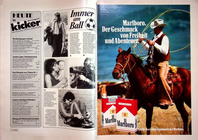 Inhaltsverzeichnis Kicker 70/1978