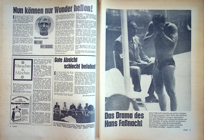 Inhaltsverzeichnis Kicker 71/1972