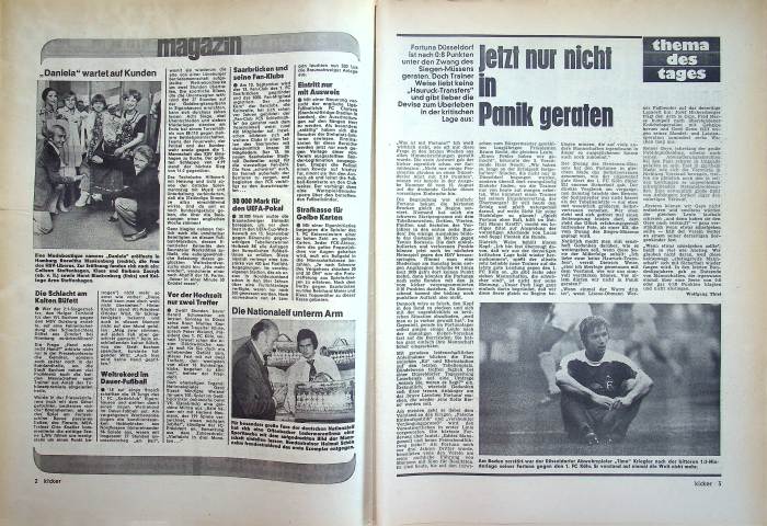 Inhaltsverzeichnis Kicker 73/1976