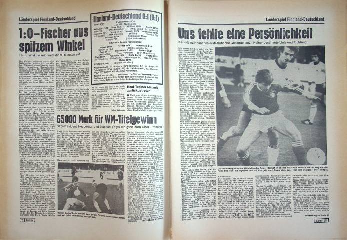 Inhaltsverzeichnis Kicker 73/1977
