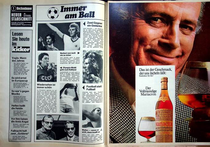 Inhaltsverzeichnis Kicker 74/1971