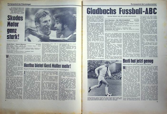Inhaltsverzeichnis Kicker 75/1971