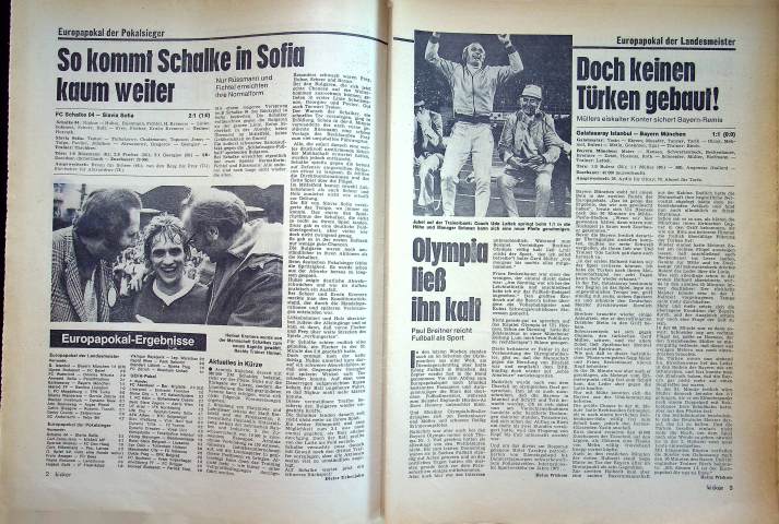 Inhaltsverzeichnis Kicker 75/1972