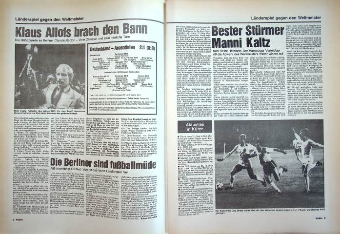 Inhaltsverzeichnis Kicker 75/1979